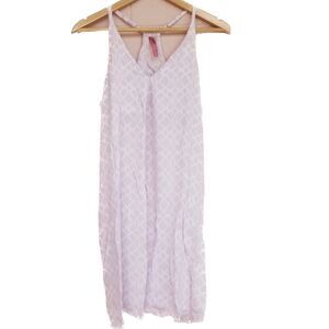 Cinnamon Girl Hawaii Sleeveless Geometric Racer Back V Neck Flowy Mini Dress XS